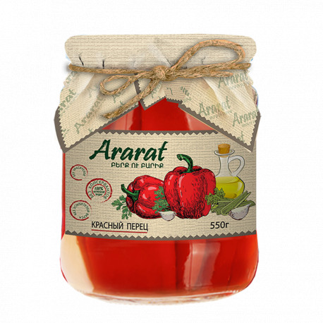 POIVRON ROUGE MARINÉ-ARARAT BOCAL 0.47L - PACK DE 12