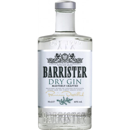 GIN BARRISTER DRY 40%VOL  0.7L - PACK DE 6