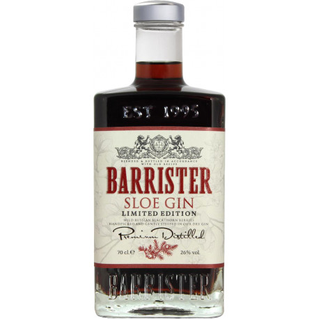GIN BARRISTER DRY 40%VOL  0.7L - PACK DE 6