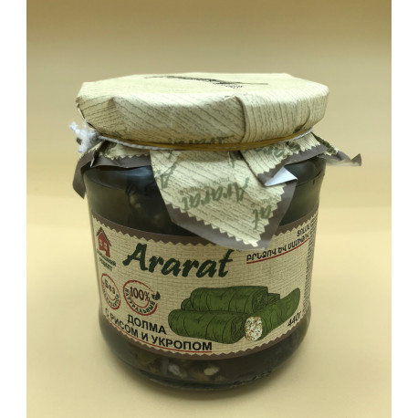 Feuilles de vignes farcies Dolma végétarienne Ararat 0.440gr - Pack de 12