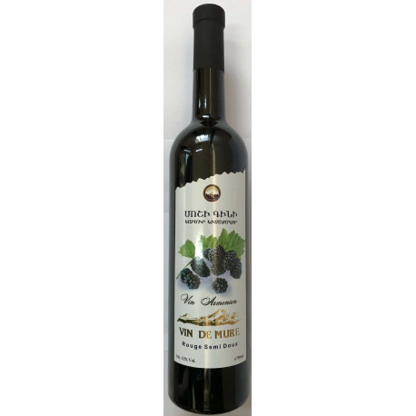 VIN ROUGE SEMI-DOUX MURE BOUTEILLE 0.75L - PACK DE 6