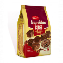 VINCINNI N°14 - Gaufre enrobe de chocolat Napolitan - 220g - Pack de 12