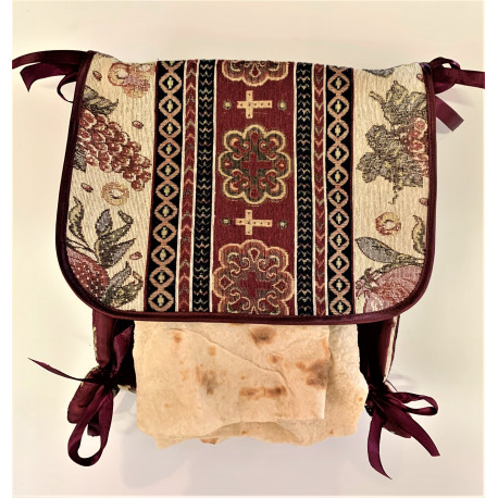 Souvenirs N° 43 Corbeille à pain avec tissu motif arménien  - pack de 1