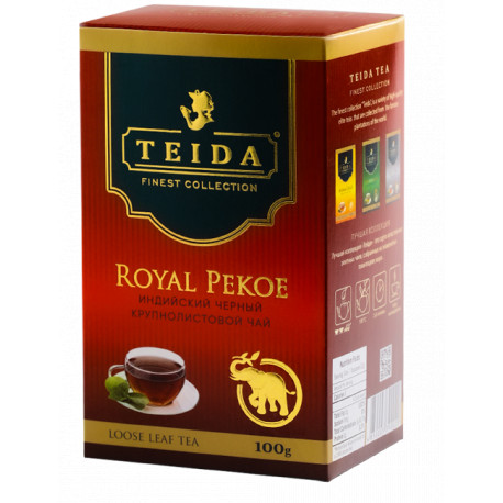 Черный чай TEIDA Royal Pekoe N 4 - 100 г - упаковка 15 шт.