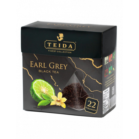 Черный чай TEIDA Earl grey TEIDA N 13 - 2.5 г*22 шт. - упаковка 12 шт.