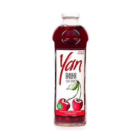 JUS DE CERISE COMPOTE-YAN BOUTEILLE 0.93L- PACK DE 12