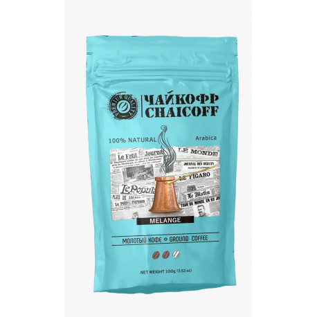 Молотый кофе Chaicoff Melange N 2 - 100 г - упаковка 30 шт.
