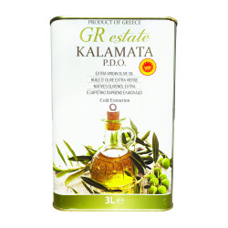 GRECE - Huile d'Olive - GR. estate KALAMATA - 3L - Pake de 4