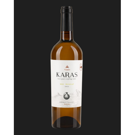 KARAS - Vin blanc sec Muscat - 0.75L 12.5% - pack de 6