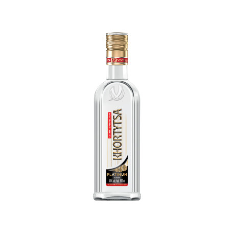 ВОДКА KHORTYTSA ПЛАТИНУМ 40% 0,5 л - УПАКОВКА 6 ШТ.