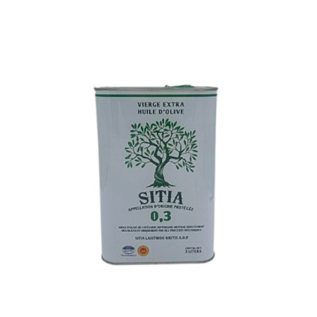 GRECE - Huile d'Olive - EXTRA VIRGIN 0.3* - SITIA - 3l - Pake de 4