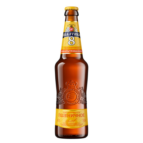 ПИВО BALTIKA №8 Пшеничное Нефильтрованное 0,5л 5% - УПАКОВКА 20 ШТ.
