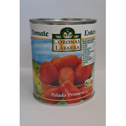 CORONAS DE LABARRA - TOMATES ENTIÈRES PELÉES PREMIUM - TIN - 1 KG- PACK DE 12