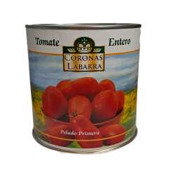 CORONAS DE LABARRA - TOMATES ENTIÈRES PELÉES - TIN - 3 KG- PACK DE 6