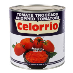 CELORRIO - TOMATES PELÉES CONCASSÉES PREMIUM - TIN - 3 KG - PACK DE 6