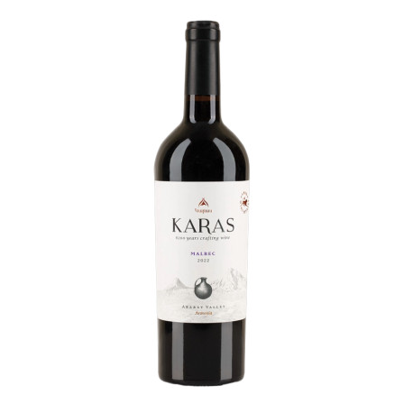KARAS - Vin rouge sec Malbec  - 0.75L 13.5% - pack de 6