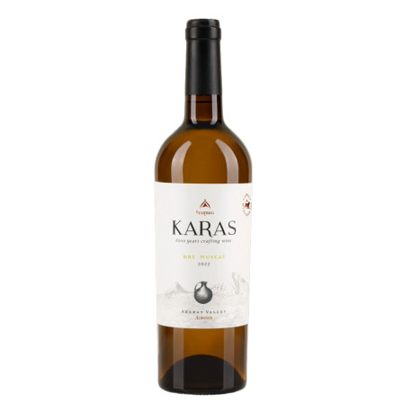 KARAS - Vin blanc sec Muscat - 0.75L 12.5% - pack de 6