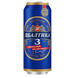 BIERE BALTIKA N°3 CANETTE 0.45L 4.8% PACK DE 24