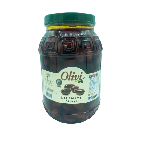 OLIVES NOIRE ENTIERES- KALAMATA 2 KG. PET - GRECE - PACK DE 6