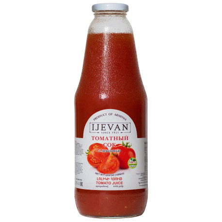 IJEVAN  - JUS DE TOMATE AVEC PULPE - 1L - PACK DE 6