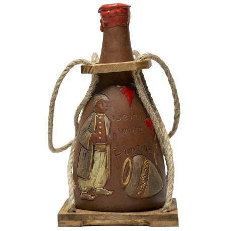 VIN ROUGE SEC EN BOUTEILLE EN CÉRAMIQUE 0.75L- 11%- PACK DE 6
