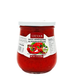 IJEVAN - ADJIKA  - CAVIAR DE POIVRON ROUGE - PIQUANTE-BOCAL 500g - PACK DE 8
