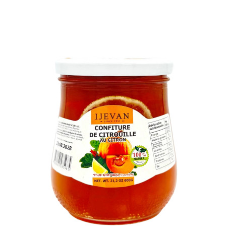 IJEVAN - CONFITURE DE POTIRON AU CITRON 600g - PACK DE 8
