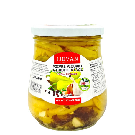 IJEVAN - PIMENTS MARINÉS A L'HUILE VEGETALE  -  500g - PACK DE 8