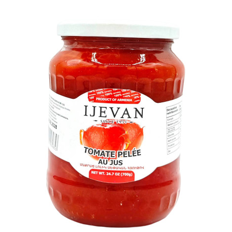 IJEVAN - TOMATES ENTIÈRES PELÉES  700g - PACK DE 6