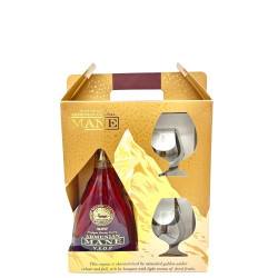 BRANDY MANE 5 ANS 0.5L+2 VERRES - PACK DE 4
