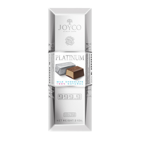 Chocolat N°19 - JOYCO - Chocolat au lait "Platine" 210g - Pack de 12