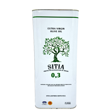 GRECE - Huile d'Olive - EXTRA VIRGIN 0.3*- SITIA - 5l - Pake de 4