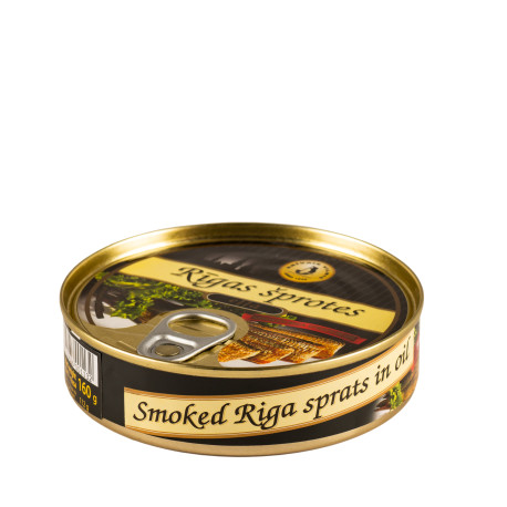 SPRATS FUMÉS DE RIGA DANS L’HUILE 160G (N°20)  - PACK DE 24