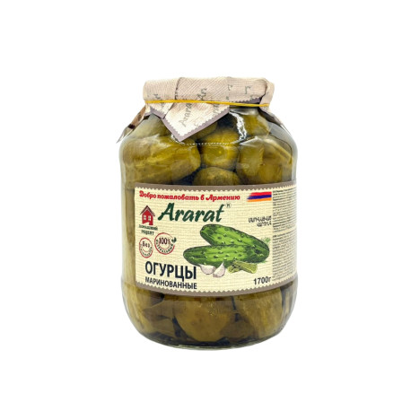 ARARAT - Маринованные огурцы - БАНКА 1.700 гр.  - УПАКОВКА 6 ШТ.