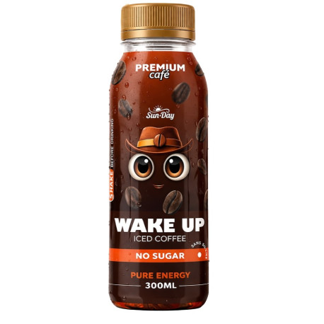 CAFÉ GLACÉ SUN & DAY- WAKE UP - SANS SUCRE - 300ML - PACK DE 12