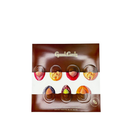 Chocolat N°47 - JOYCO - Chocolats Assortiment de fruits secs enrobés de chocolat au noix 390g - Pack de 8