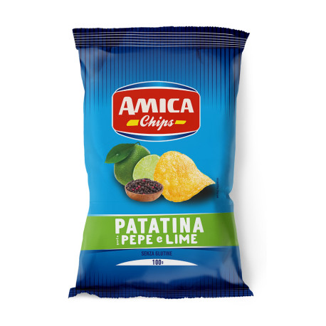 AMICA - Chips - Poivre et Citron - 100g - Pack de 20