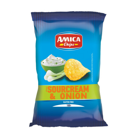 AMICA - Chips - Crème Oignon - 100g - Pack de 20
