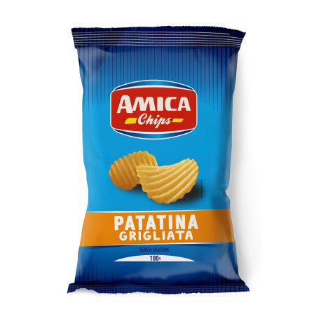 AMICA - Chips - Ondulées - 100g - Pack de 14