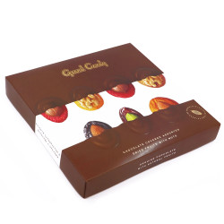 Chocolat N°47 - JOYCO - Chocolats Assortiment de fruits secs enrobés de chocolat au noix 390g - Pack de 8