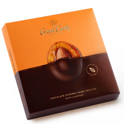 Chocolat N°24 - JOYCO - Chocolats Pêches séchées aux amendes enrobées de chocolat 190g - Pack de 8