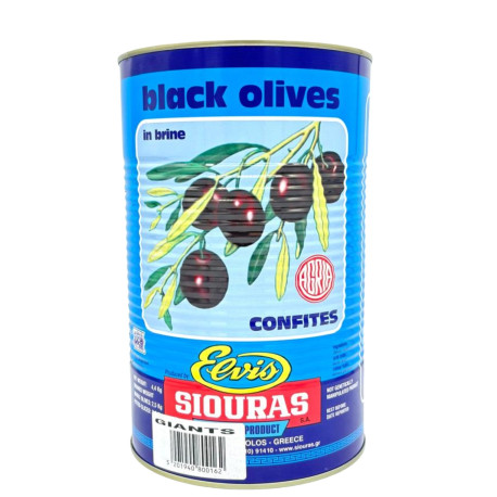 OLIVE NOIRE ENTIERES DE GRECE 141/160  2.5KG - PACK DE 2