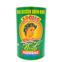 SIOURAS - OLIVE VERTES ENTIERES DE GRECE 141/160  2.5KG - PACK DE 2