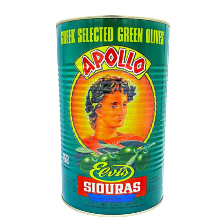 SIOURAS - OLIVE VERTE DÉNOYAUTÉES  DE GRECE 141/160  2.0KG - PACK DE 2