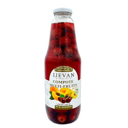 IJEVAN - Compote de fruits assortis -Fait maison - 1L - PACK DE 6