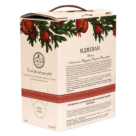 IJEVAN - VIN GRENADE SEMI-DOUX  - 3L -12% - PACK DE 6