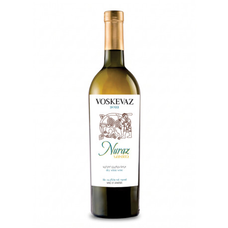 Voskevaz - Vin blanc sec Nuraz - 0.75L 12.5% - Pack de 6